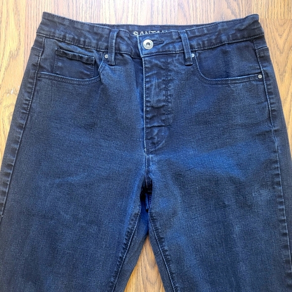 Santana Straight Fit Jeans Black Size 10x32 Dark Wash Denim A46 - Picture 4 of 9